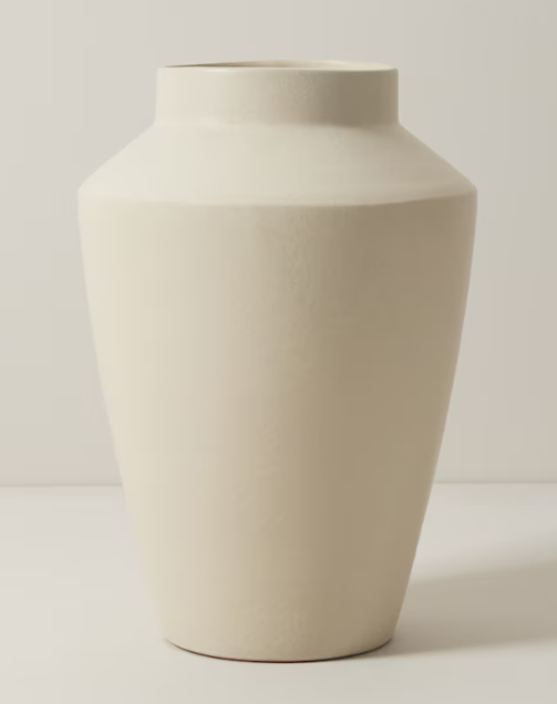 Modern Terracotta Vase | Cream