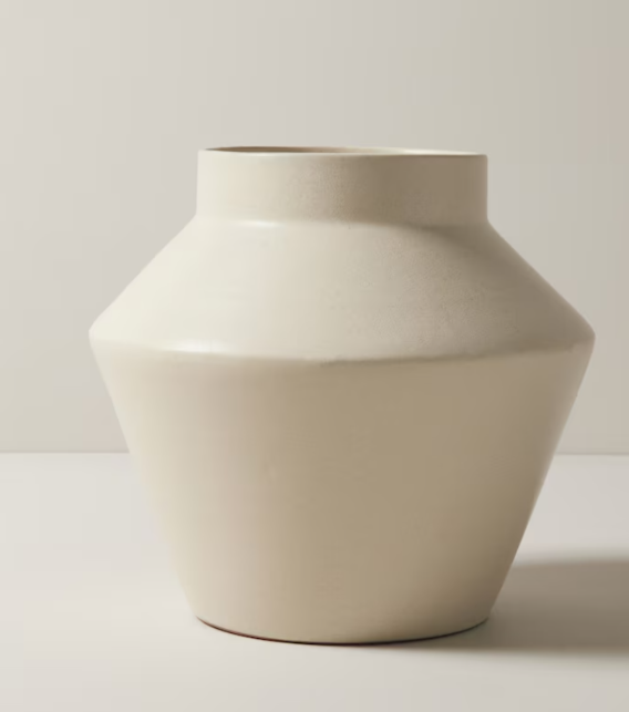 Modern Terracotta Vase | Cream