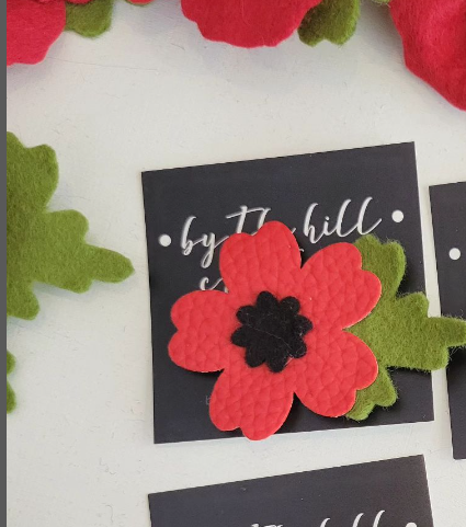 Faux Leather Remembrance Poppy