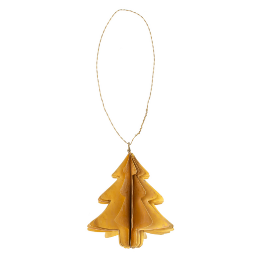Brass Tree Origami Ornament