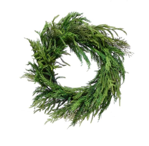 Real Touch Cypress/Norfolk Wreath
