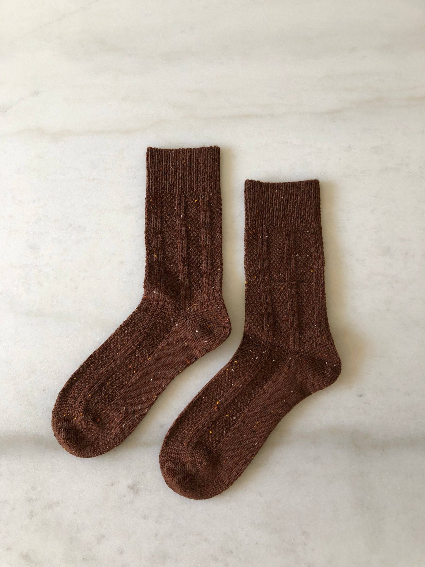 Shetland Wool Socks | Chocolate
