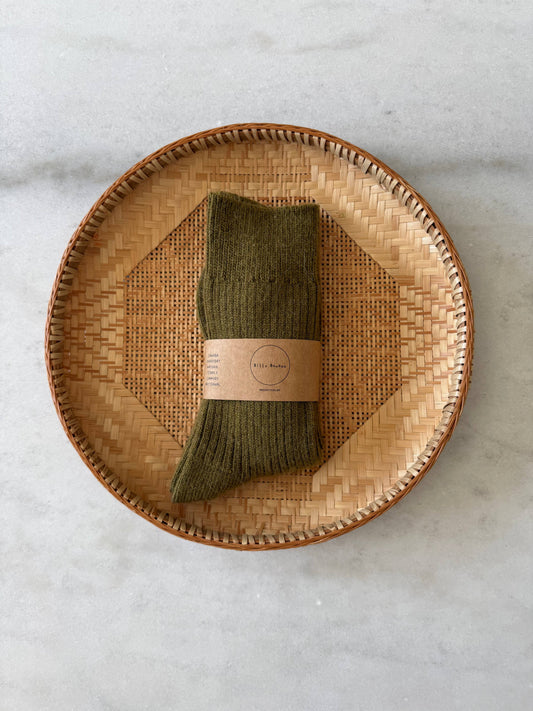 Iceland Wool Socks | Olive