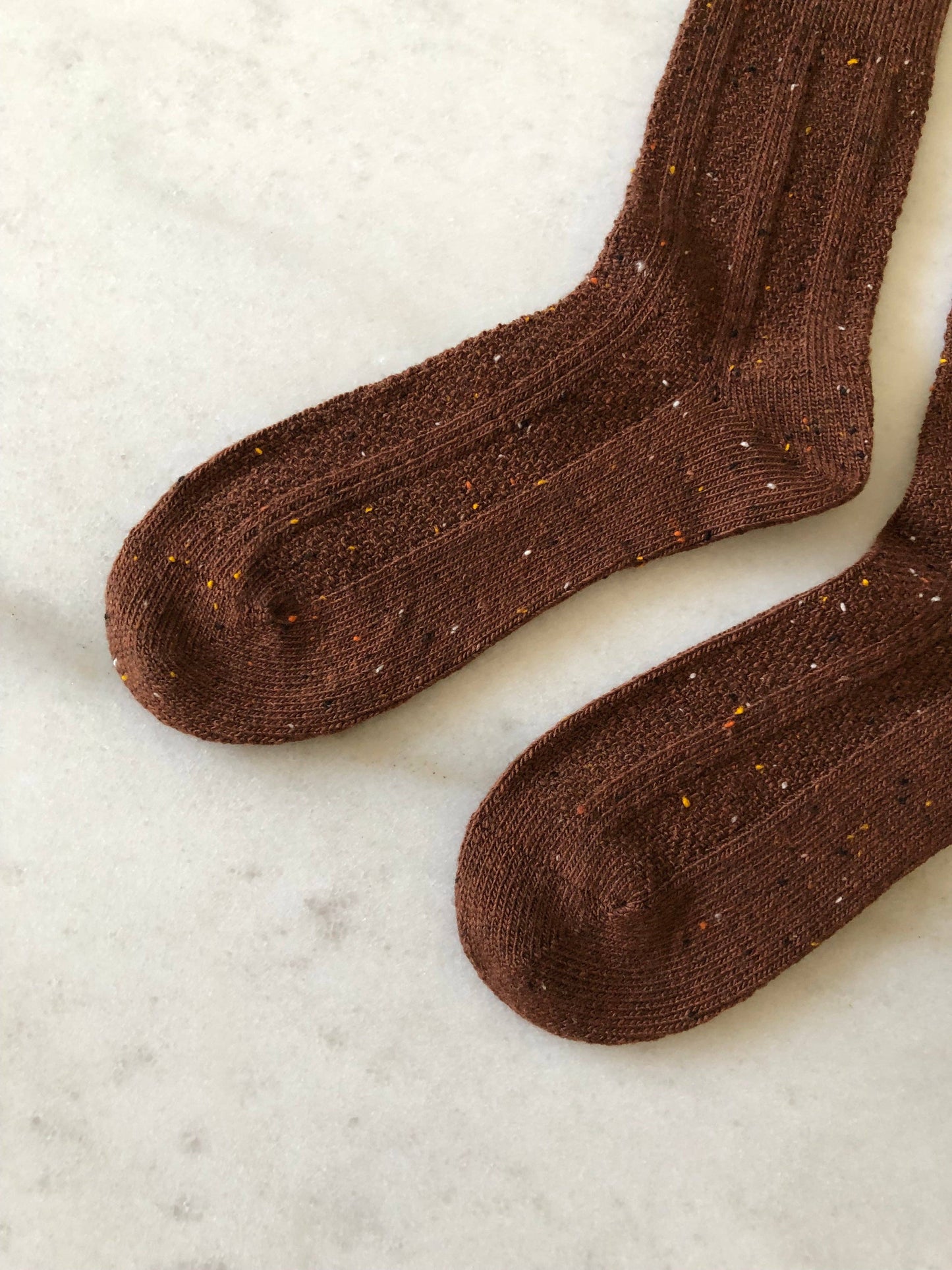 Shetland Wool Socks | Chocolate
