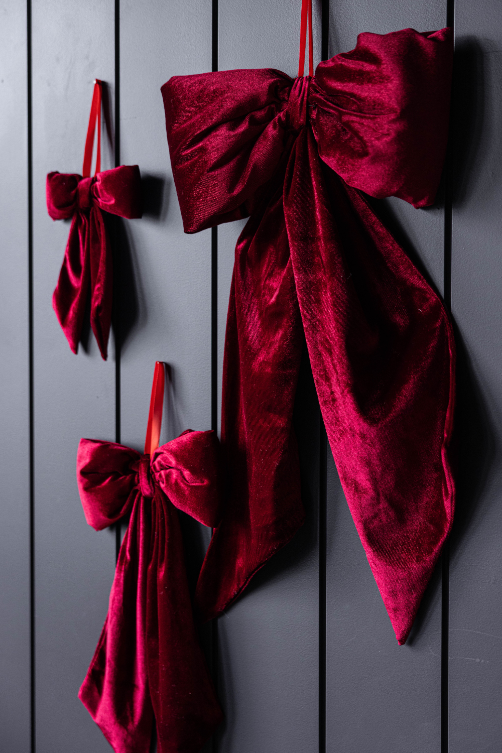 Red Velvet Fabric Bows