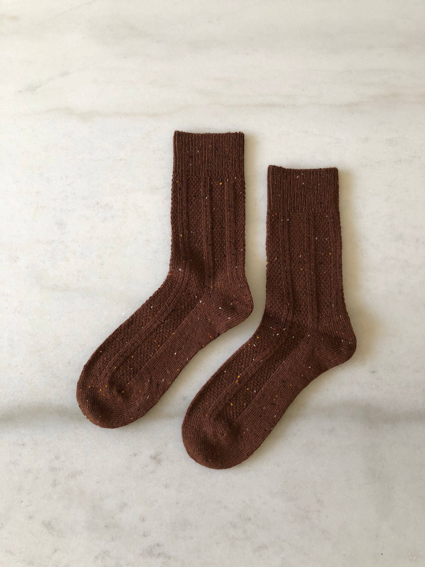 Shetland Wool Socks | Chocolate