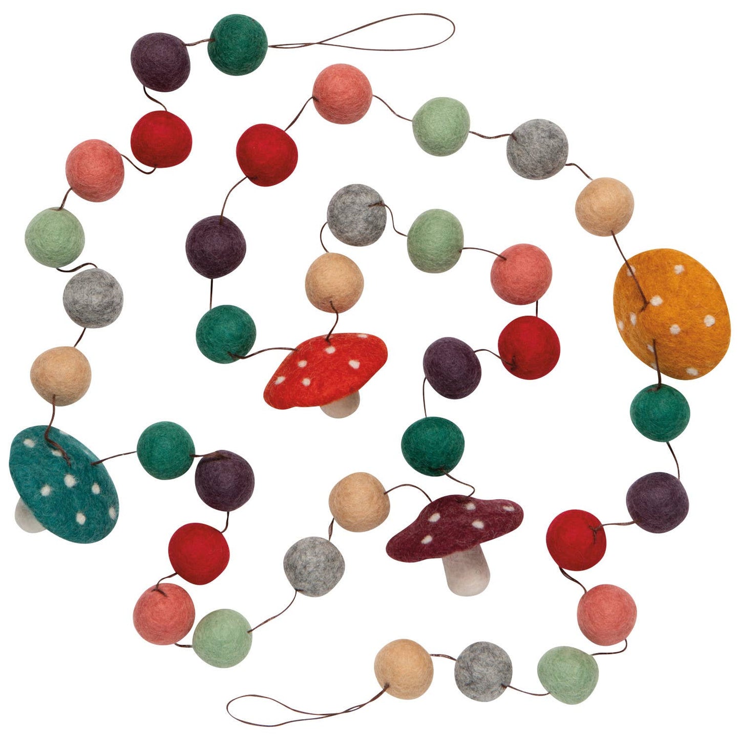 Mushroom Felt Garland