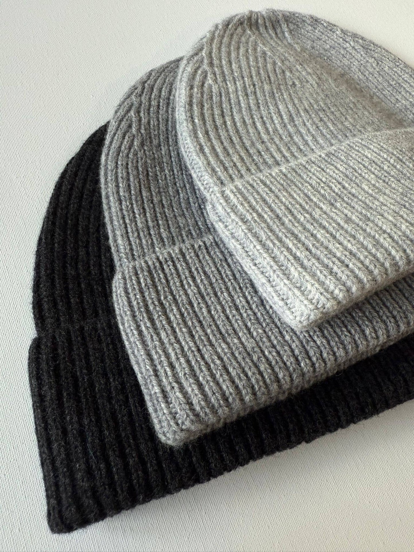 Merino Wool Beanie | Dark Gray
