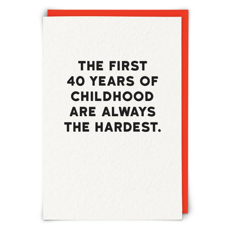 First 40 Greeting Card