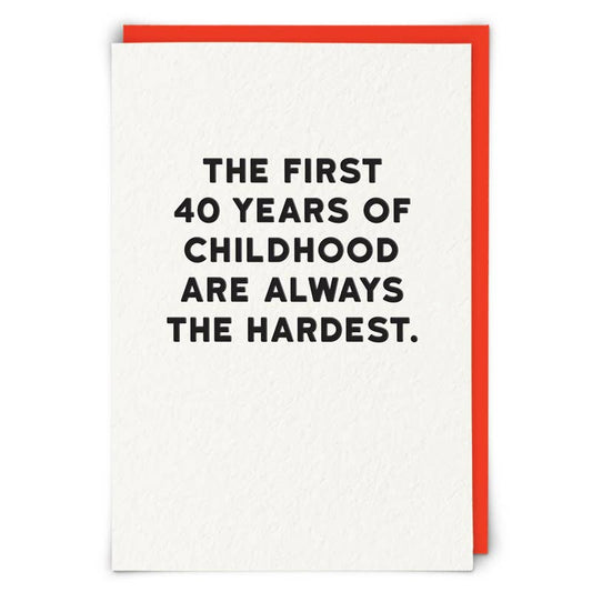 First 40 Greeting Card