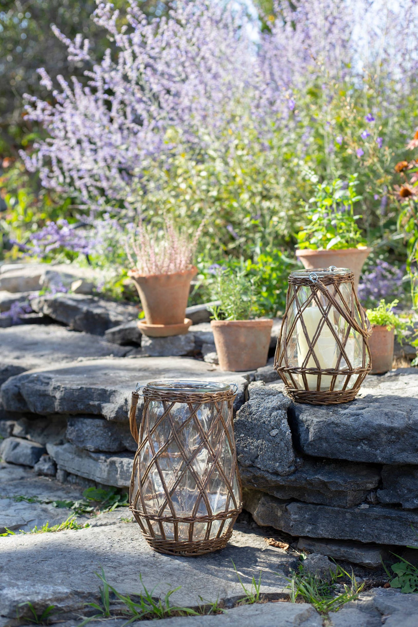 Willow Wrapped Lantern | Large