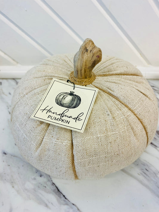Handmade Decor Pumpkin | Large Linen