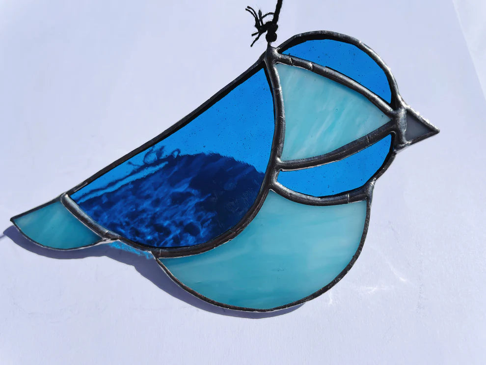 Stained Glass Blue Bird