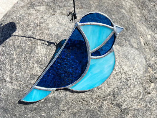 Stained Glass Blue Bird