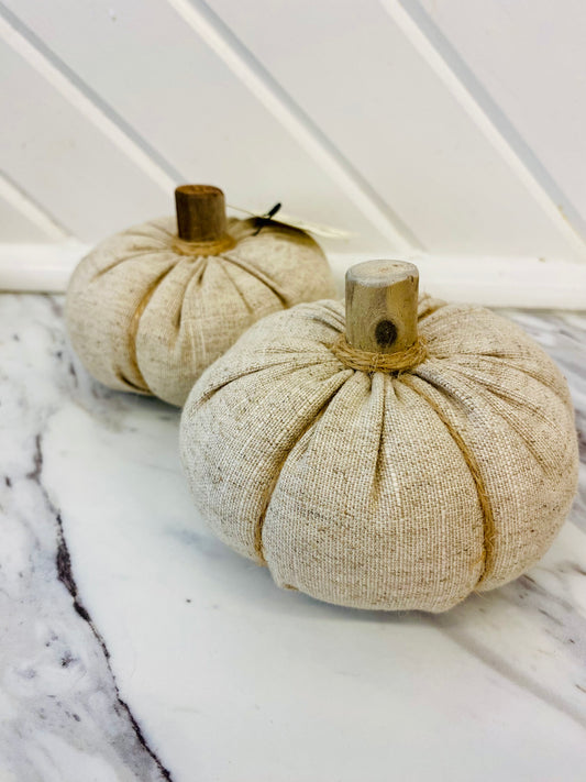 Handmade Decor Pumpkin | Medium Linen