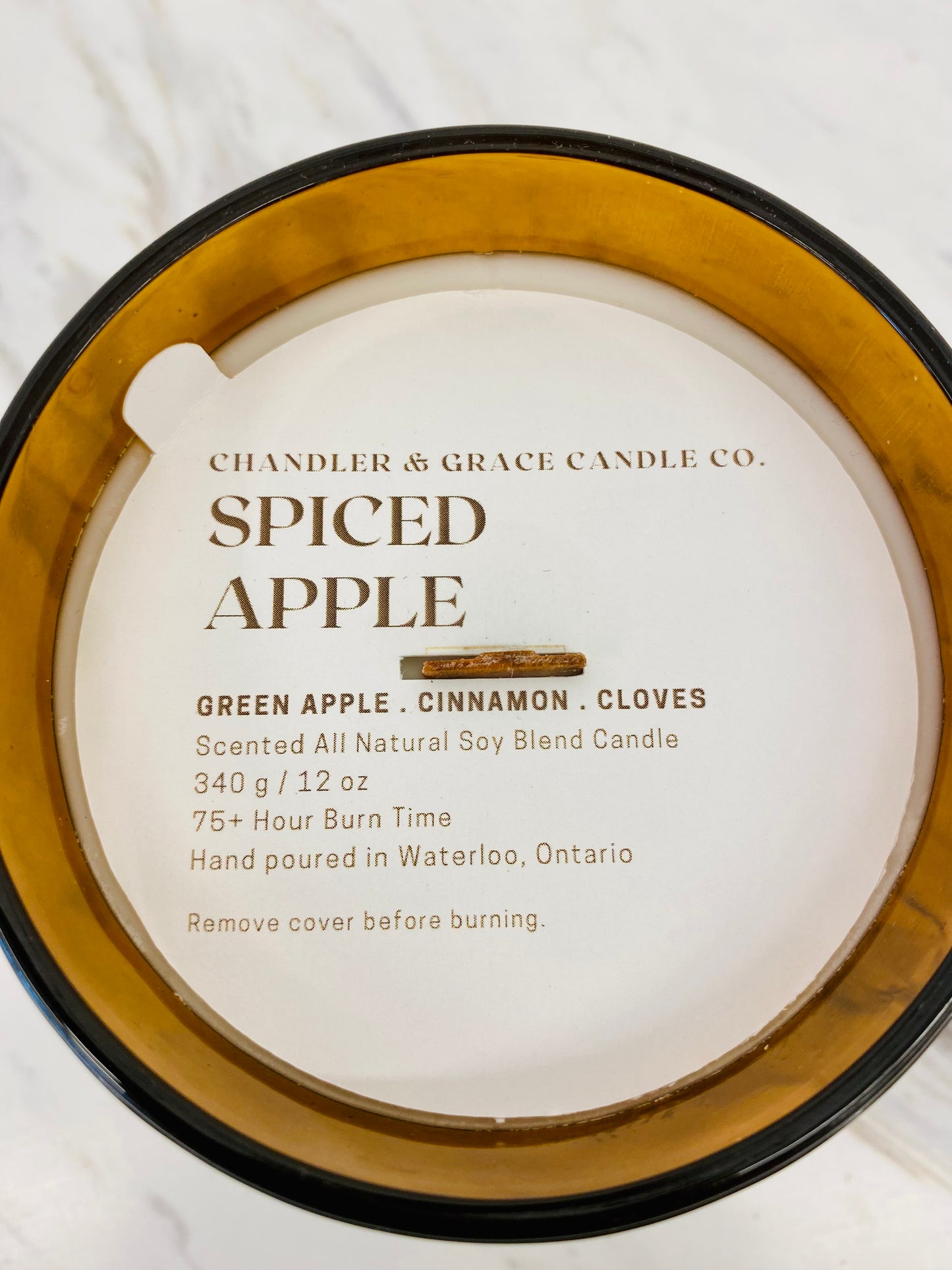 Spiced Apple Candle Large Amber