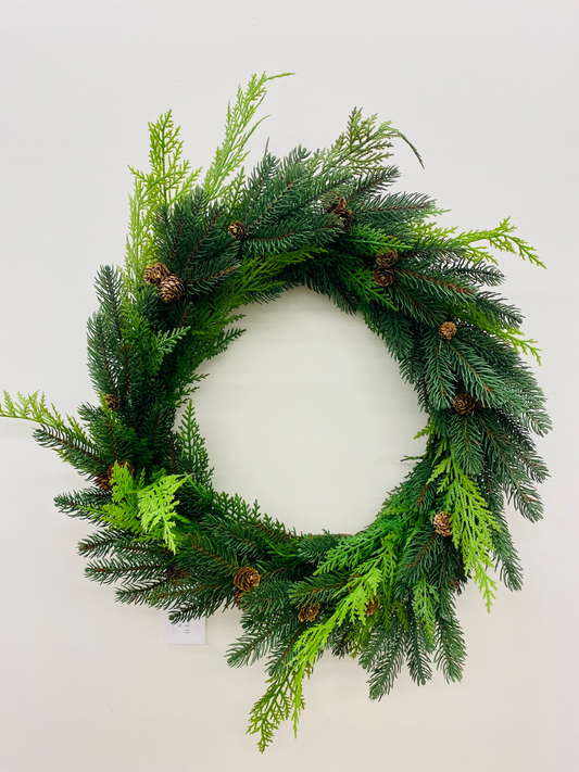 Woodland Pines Wreath 24"