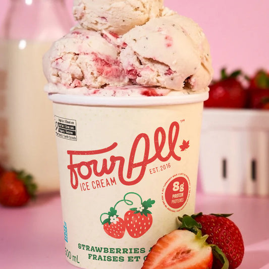 Strawberries & Cream Pint | Ice Cream