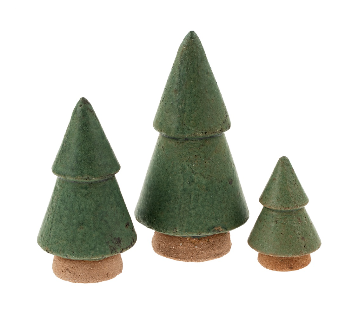 Raw Clay Christmas Tree | Green