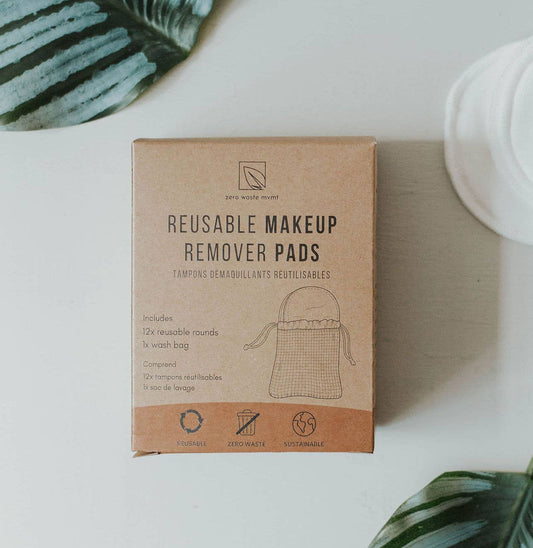 12x Reusable Makeup Remover Pads | Organic Bamboo Cotton