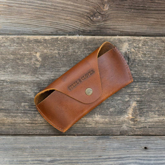 Crooked Creek Leather Sunglass Case - Bourbon