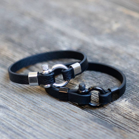 Wapiti Leather Bracelet- Black