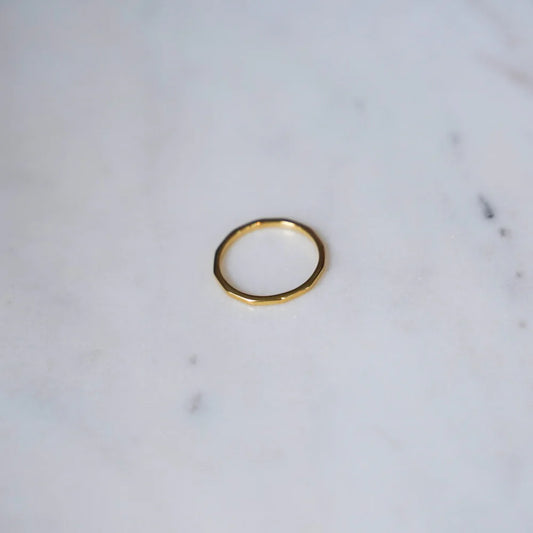 Gold Ester Hammered Ring