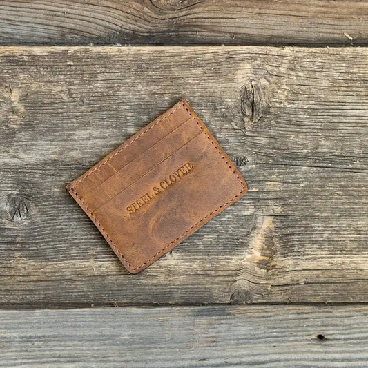 Hazelnut Leather Card Wallet