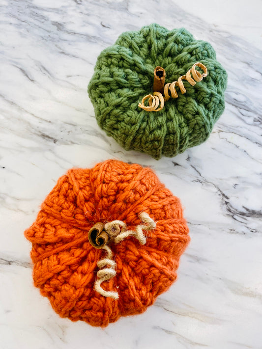Knit Pumpkin Decor Large