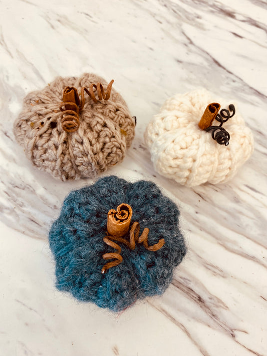 Knit Pumpkin Decor Small